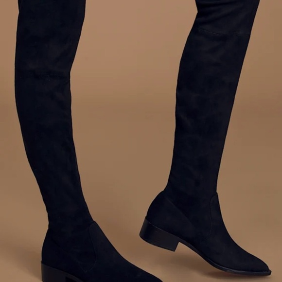 Steve Madden Shoes - Steve Madden Jody Black Suede Over-the-Knee Boots